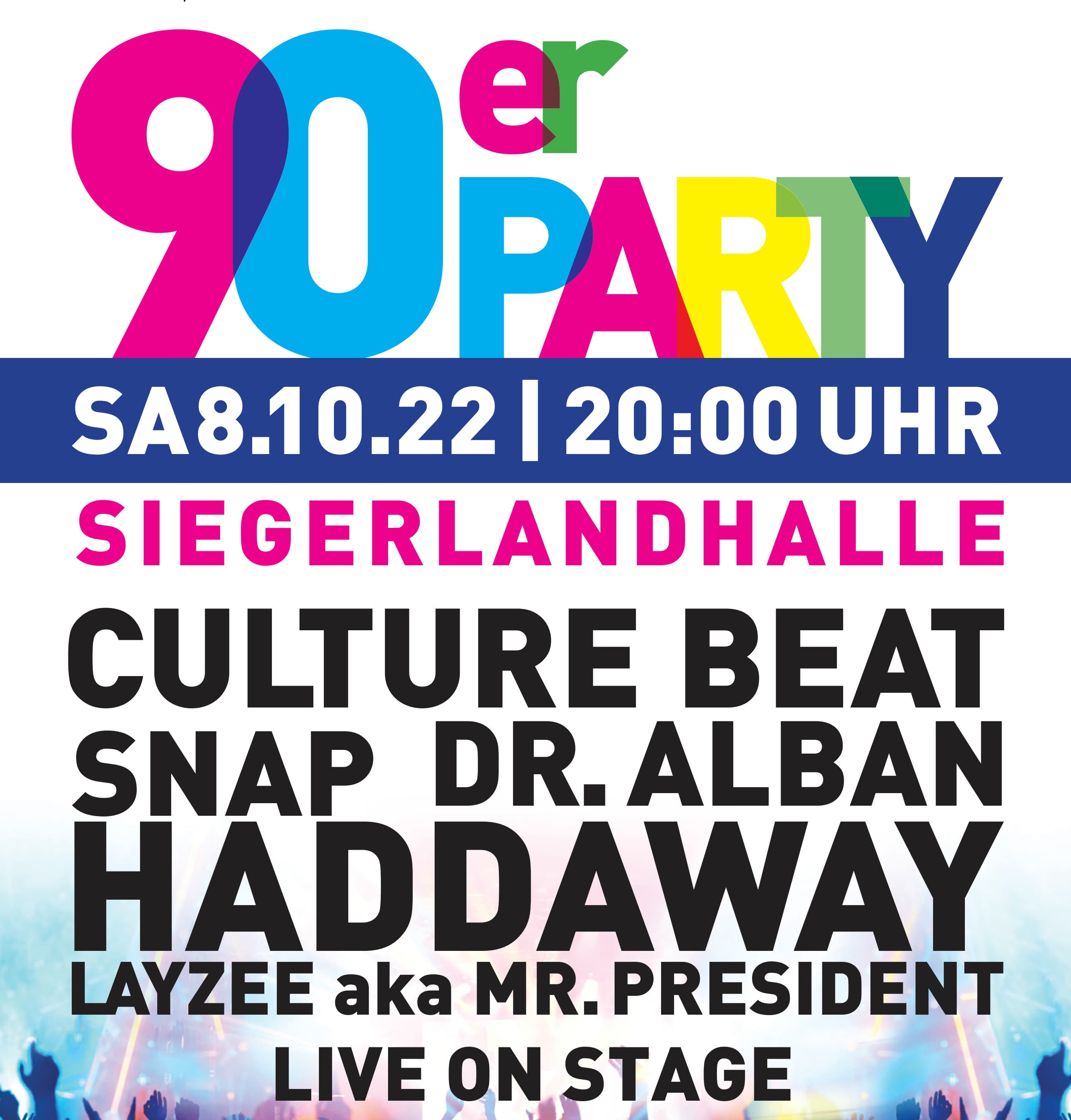 90er-Party mit Top-Acts LIVE in Siegen